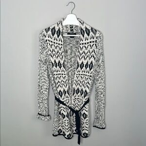 Calvin Klein Monochrome Knit Cardigan With Belt